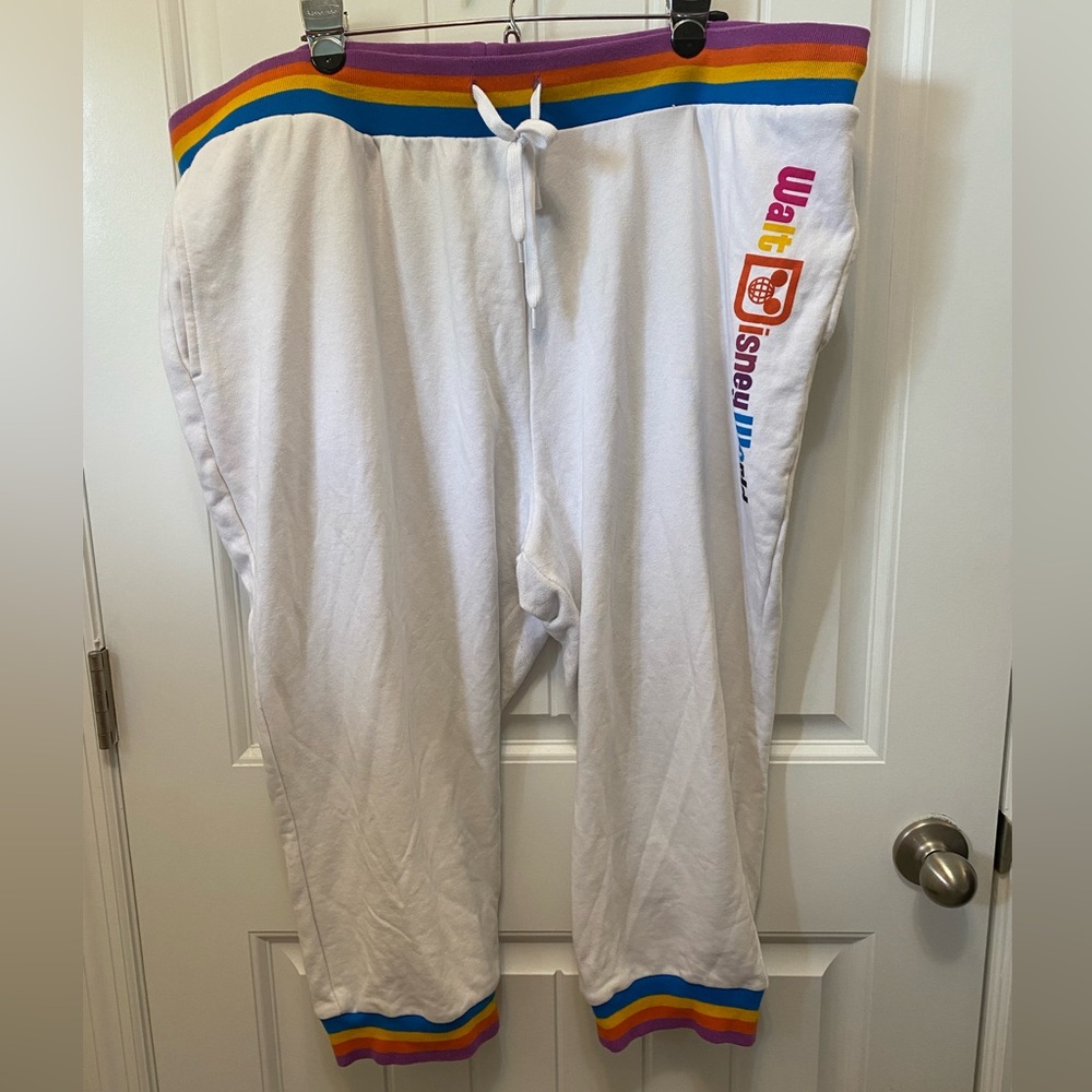Disney Parks Pride Capri sweats. Size 2X. Rainbow elastic waist and cuffs